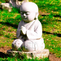 Hot Sale Cute Small Granite Thai Stone Baby Buddha Monk Statue